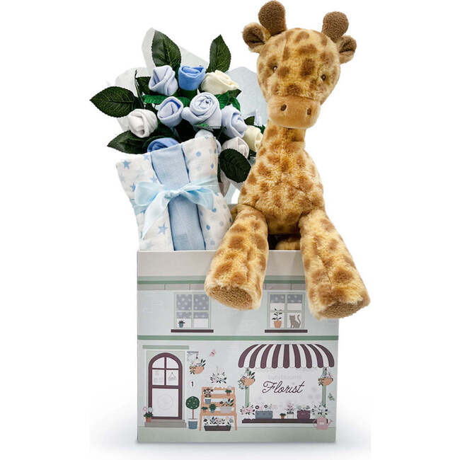 Georgie Giraffe Welcome Hamper, blue