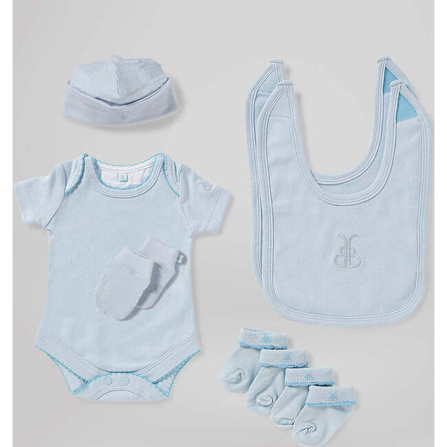 Hand Tied Baby Clothes Bouquet, Blue - Mixed Apparel Set - 3