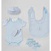 Hand Tied Baby Clothes Bouquet, Blue - Mixed Apparel Set - 3