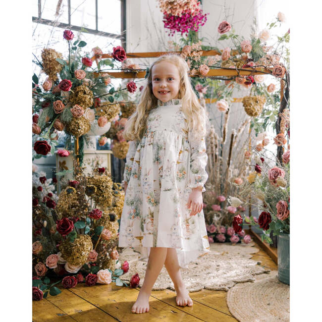 Aoki Long Sleeve Dress, Woodland Bunny Cottage Charm
