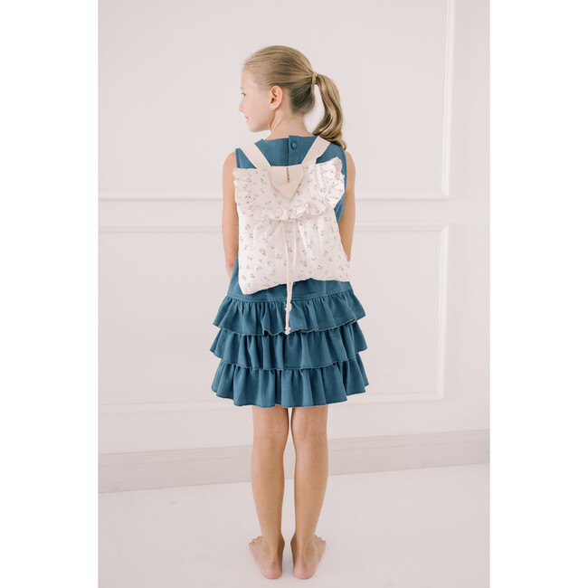 Eloise Quilted Backpack in Vintage Petite Blue - Backpacks - 2