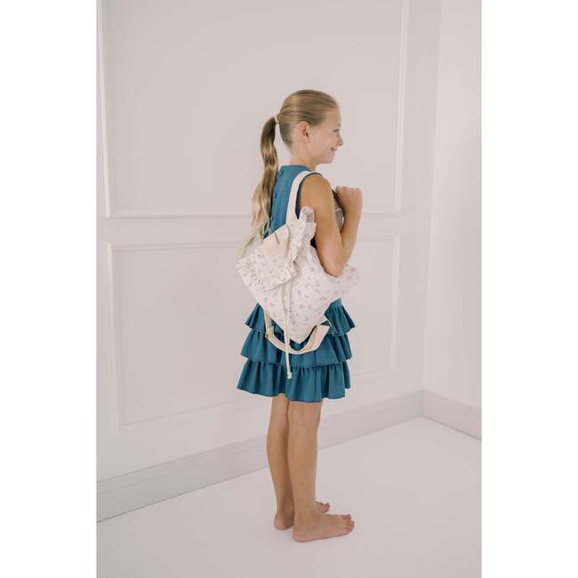 Eloise Quilted Backpack in Vintage Petite Blue - Backpacks - 5