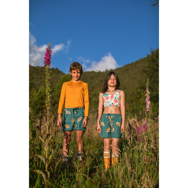 Polilla Tigre Verde, Girl Swimshorts - Two Pieces - 3