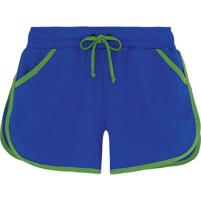 Cotton Waffle Azul Rey, Retro Shorts