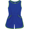 Cotton Waffle Azul Rey, Retro Jumper - Rompers - 1 - thumbnail