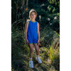 Cotton Waffle Azul Rey, Retro Jumper - Rompers - 3