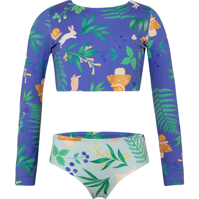 Bosque De Conejos Azul, Sun Longsleeve Bikini