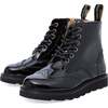 Sidney Brogue Boot, Black Patent - Booties - 1 - thumbnail