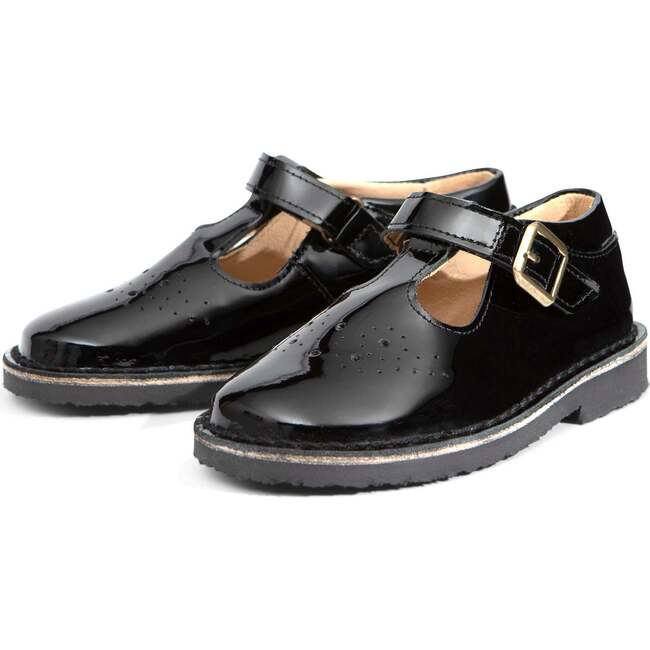 Penny T-Bar Shoe, Black Patent