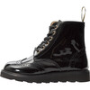 Sidney Brogue Boot, Black Patent - Booties - 2