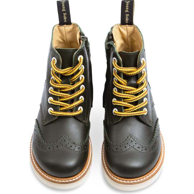 Sidney Brogue Boot, Hunter Green - Booties - 3