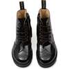 Sidney Brogue Boot, Black Patent - Booties - 3