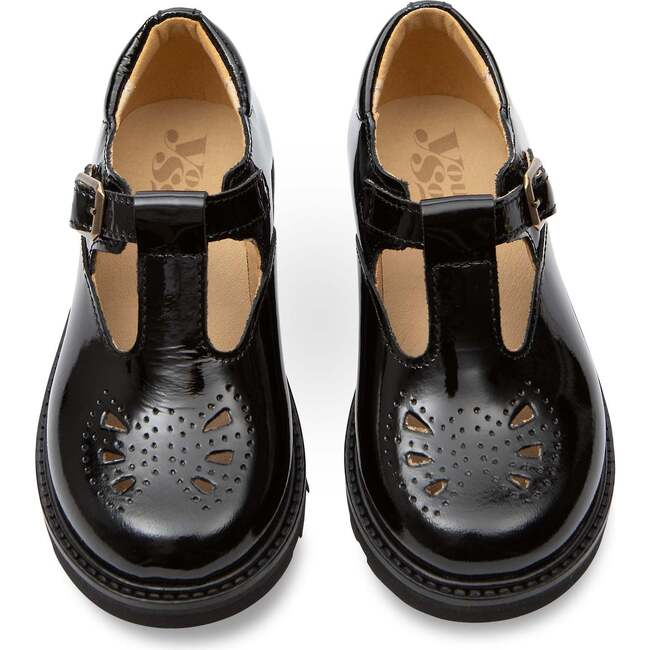 Rosie T-Bar Back to School Shoe, Black Patent - T-Straps - 3