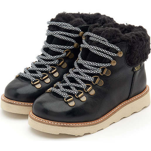 Eddie Wool Hiking Boot, Black