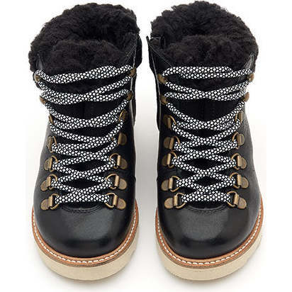 Eddie Wool Hiking Boot, Black - Booties - 3