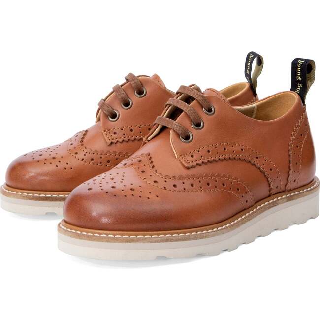 Brando Brogue Shoe, Tan Burnished