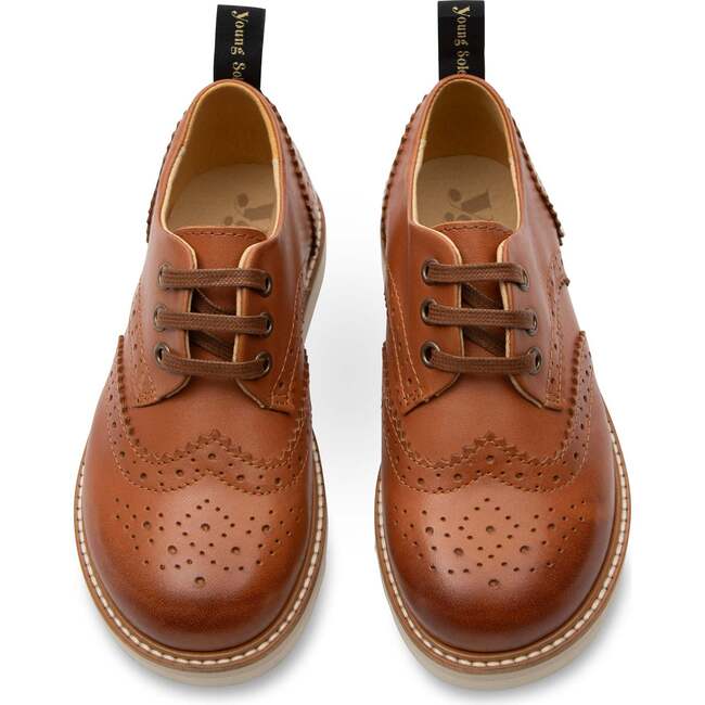 Brando Brogue Shoe, Tan Burnished - Oxfords - 3