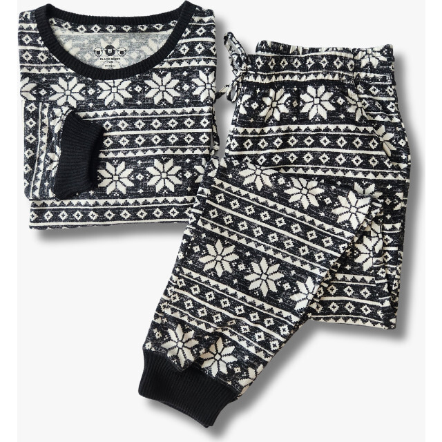 Women's Jogger Pajama Set, Black Marl
