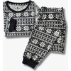 Women's Jogger Pajama Set, Black Marl - Pajamas - 1 - thumbnail