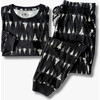 Women's Jogger Pajama Set, Black Tree - Pajamas - 1 - thumbnail