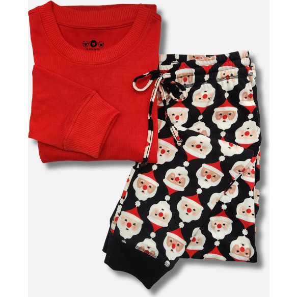 Women's Jogger Pajama Set, Jolly Santa