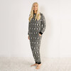 Women's Jogger Pajama Set, Black Marl - Pajamas - 2