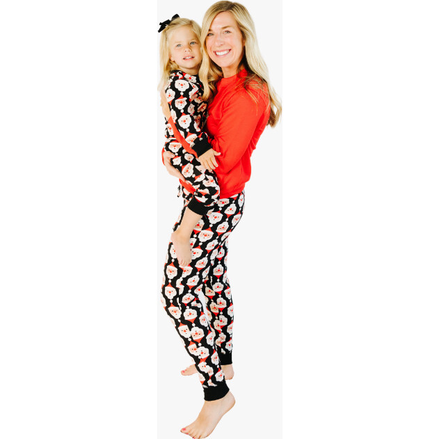 Women's Jogger Pajama Set, Jolly Santa - Pajamas - 2