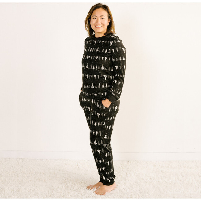 Women's Jogger Pajama Set, Black Tree - Pajamas - 2