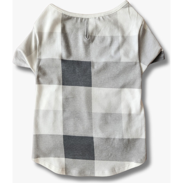 Pet T-Shirt, Gray Plaid