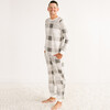 Men's Jogger Pajama Set, Gray Plaid - Pajamas - 2