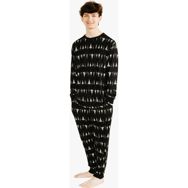 Men's Jogger Pajama Set, Black Tree - Pajamas - 2