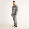 Men's Jogger Pajama Set, Black Marl - Pajamas - 2