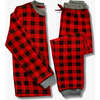 Kids' Unisex Jogger Pajama Set, Red Buffalo - Pajamas - 1 - thumbnail
