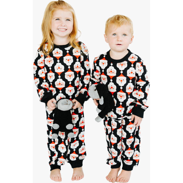 Kids' Unisex Jogger Pajama Set, Jolly Santa - Pajamas - 2