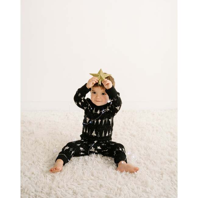 Kids' Unisex Jogger Pajama Set, Black Tree - Pajamas - 3