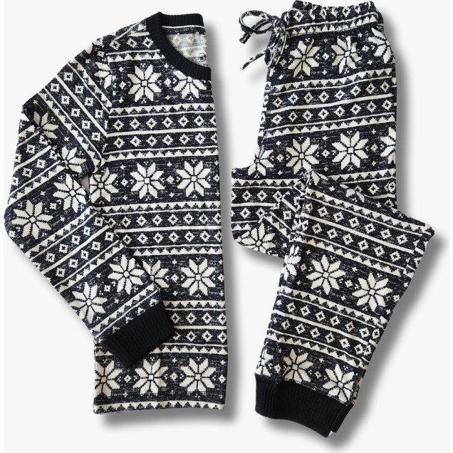 Kids' Unisex Jogger Pajama Set, Black Marl