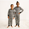 Kids' Unisex Jogger Pajama Set, Black Marl - Pajamas - 2