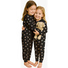 Kids' Unisex Jogger Pajama Set, Black Heart - Pajamas - 2
