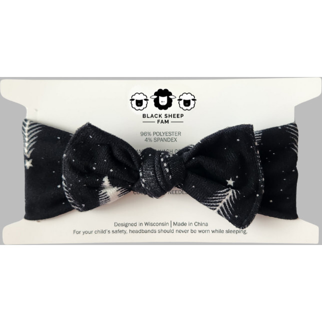 Bow Headband, Black Tree