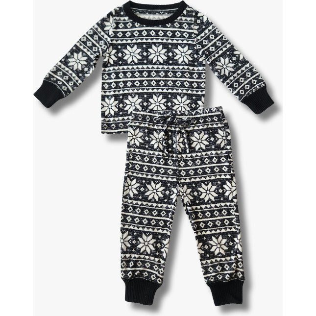 Baby PJ Set, Black Marl