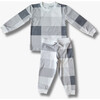Baby PJ Set, Gray Plaid - Pajamas - 1 - thumbnail