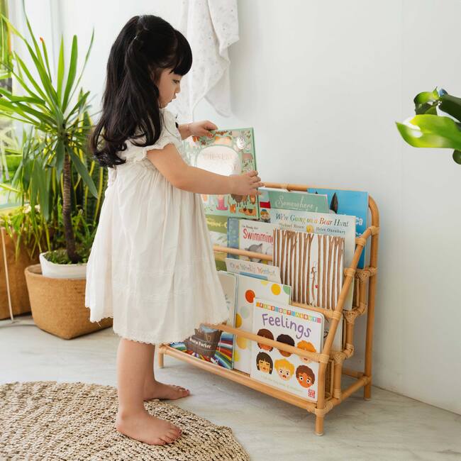Elena Handcrafted Rattan Montessori Book Shelf - Bookcases - 4