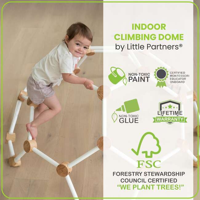 Indoor Climbing Gym - Medium, Soft White w/Natural - Activity Gyms - 6