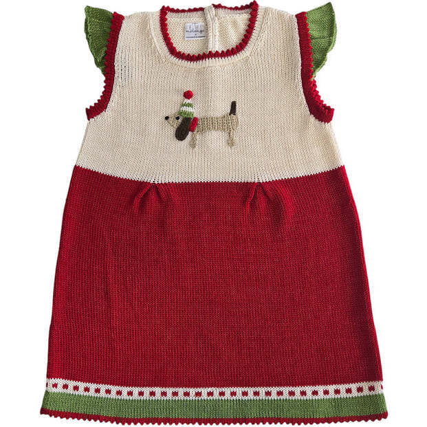 Holiday Dog Dress, Cream