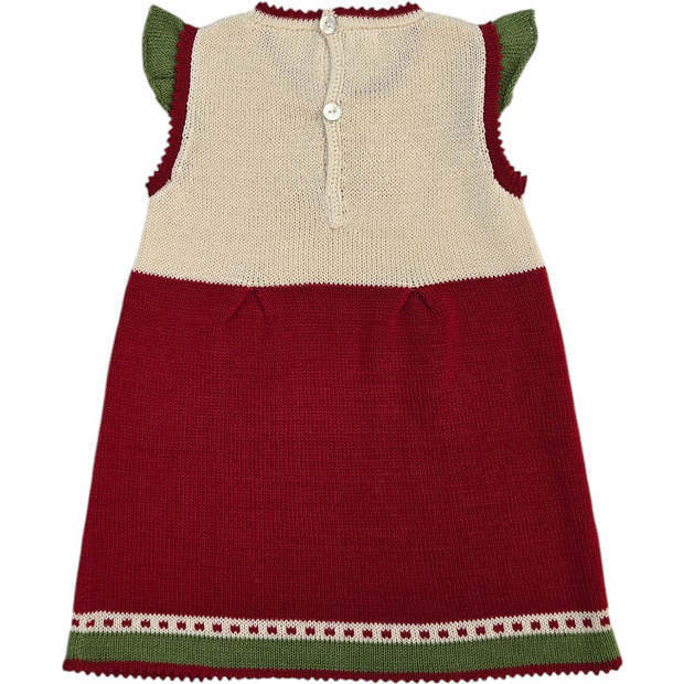 Holiday Dog Dress, Cream - Dresses - 2
