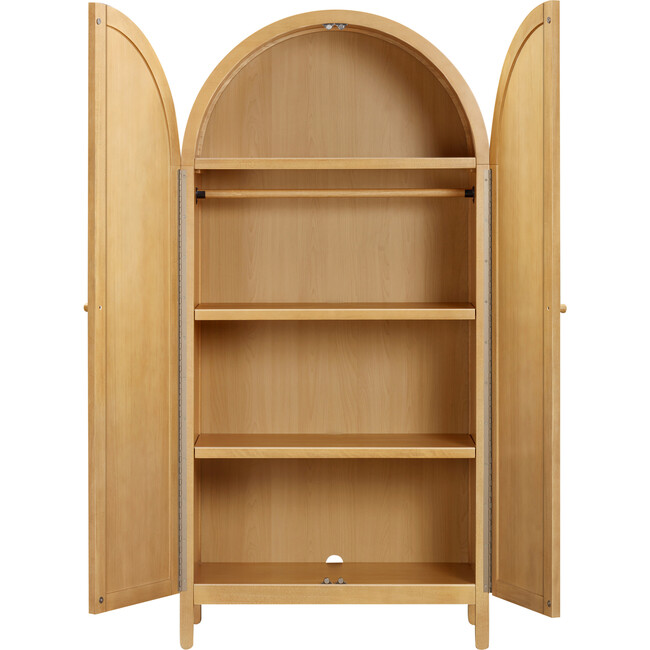 Bondi Cane Assembled Armoire in Honey - Storage - 3