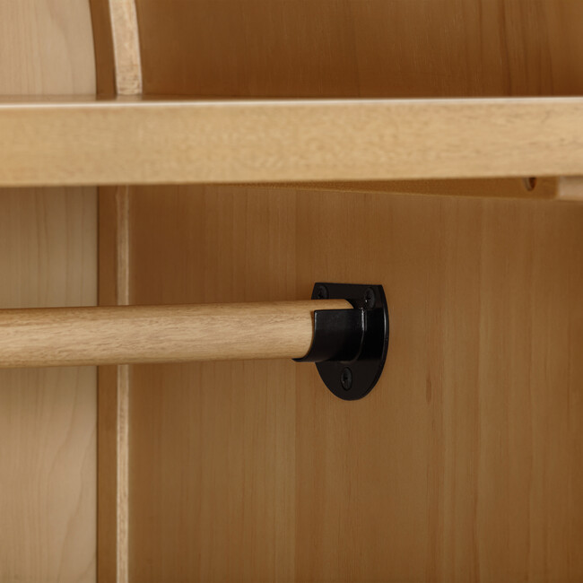 Bondi Cane Assembled Armoire in Honey - Storage - 5