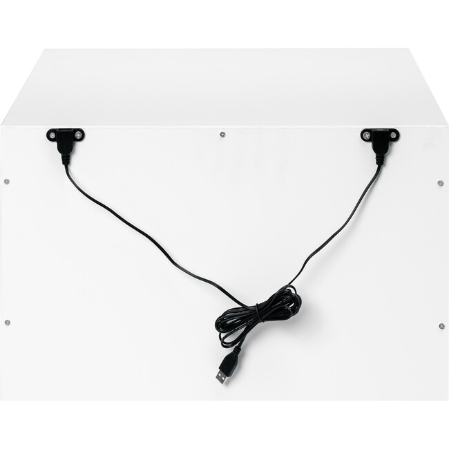 Hudson Nightstand with USB Port, White - Nightstands - 5