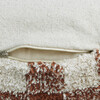 Vichy Plush Tablecloth-Inspired Pouf, Toffee - Ottomans - 4