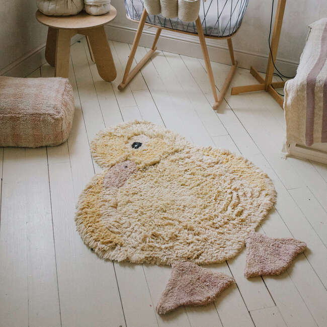 Washable Animal Rug Ducky, Light yellow. 3' 1" x 4' - Rugs - 2
